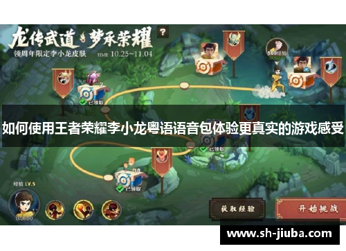 如何使用王者荣耀李小龙粤语语音包体验更真实的游戏感受